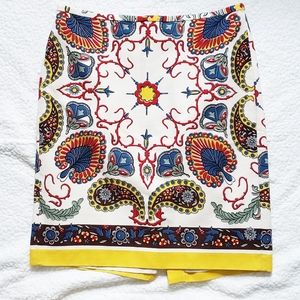 Tommy Hilfiger Embroidered Multi Color Skirt SZ 8